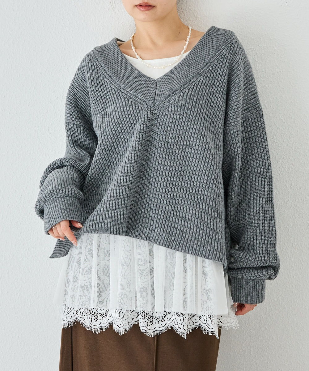 グレー　model:156cm 着用サイズ:F