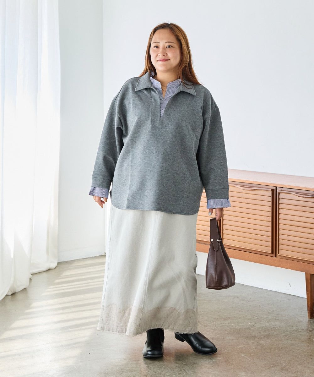 グレー　model:161cm 着用サイズ:3L
