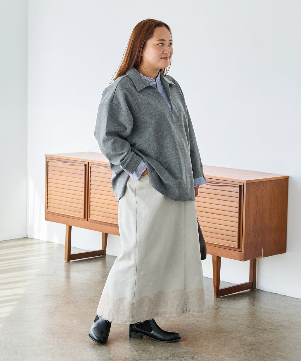グレー　model:161cm 着用サイズ:3L