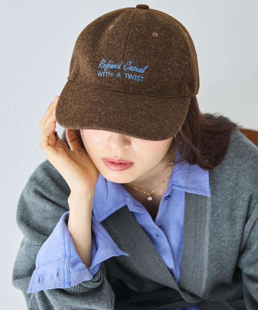 ライトメルトン刺繍ロゴキャップ