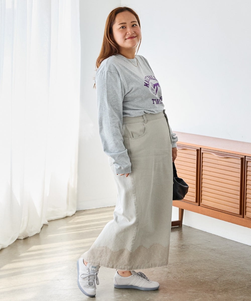 グレー　model:161cm 着用サイズ:3L
